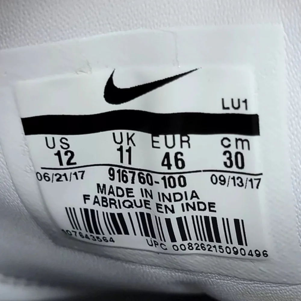 Nike Men's Court Borough Size 12 Low Se Coat Barlow White 916760-100 Pre-owned